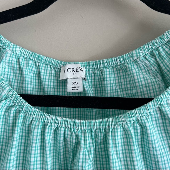 Green gingham dress EUC SIZE XS J. Crew Factory - Picture 3 of 9